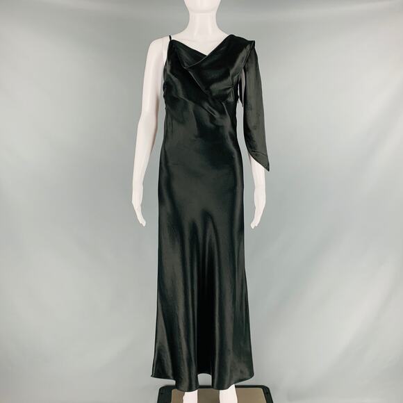 CHRISTOPHER ESBER Size 6 Black Draped Shift Dress - Picture 1 of 6